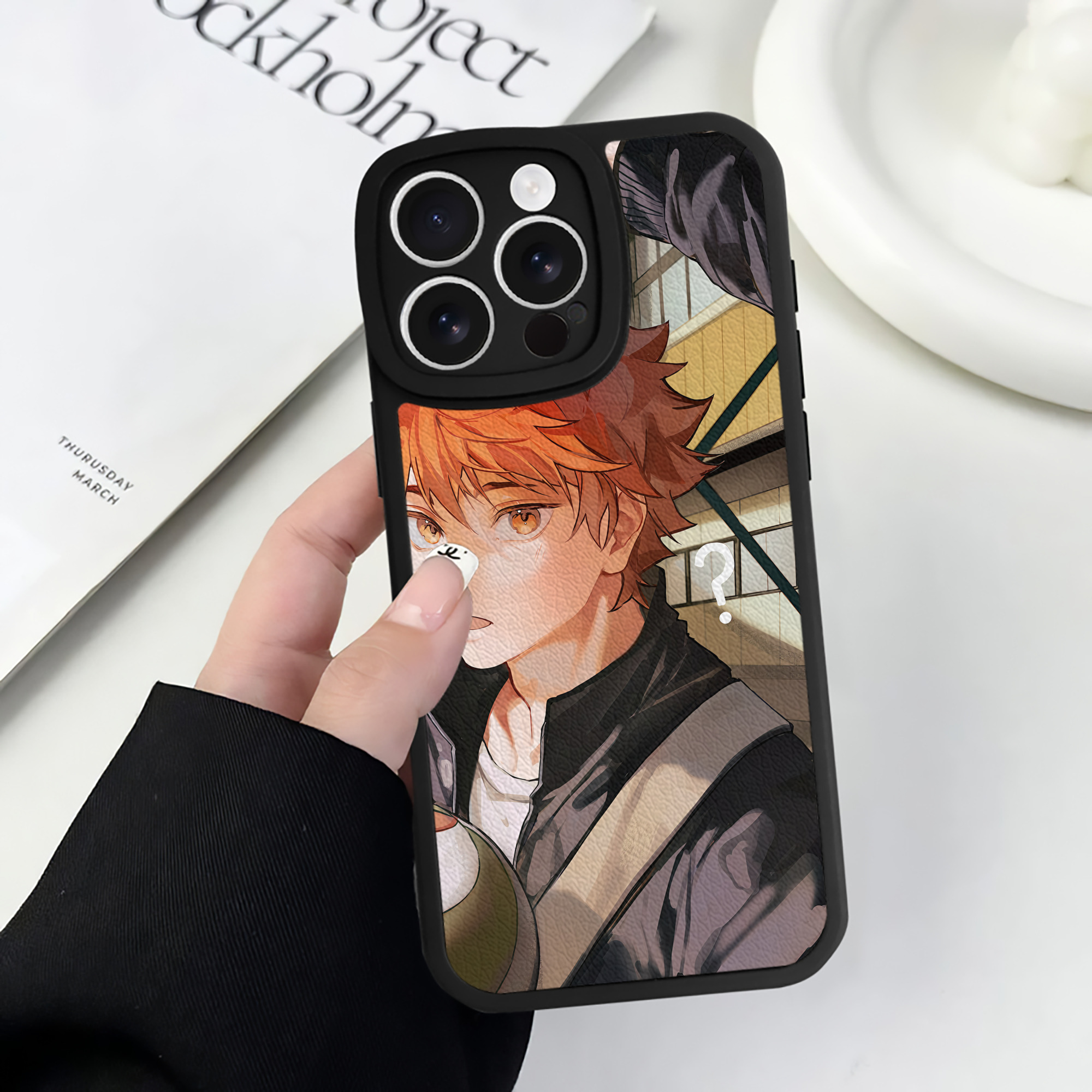 （画像用） ハイキュー!! Haikyu!! 【iPhone 16シリーズ対応】シリコンスマホケース（レザー調） 材質：シリコン